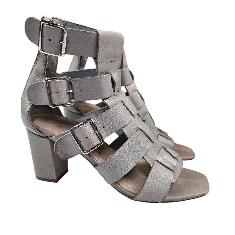 Loeffler Randall Gladiator Block Heels Size 7 Gra… - image 2